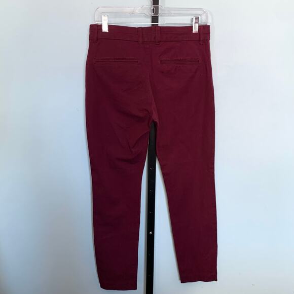 GAP Slim City Crop Burgundy Pants Size 4R - Picture 5 of 8